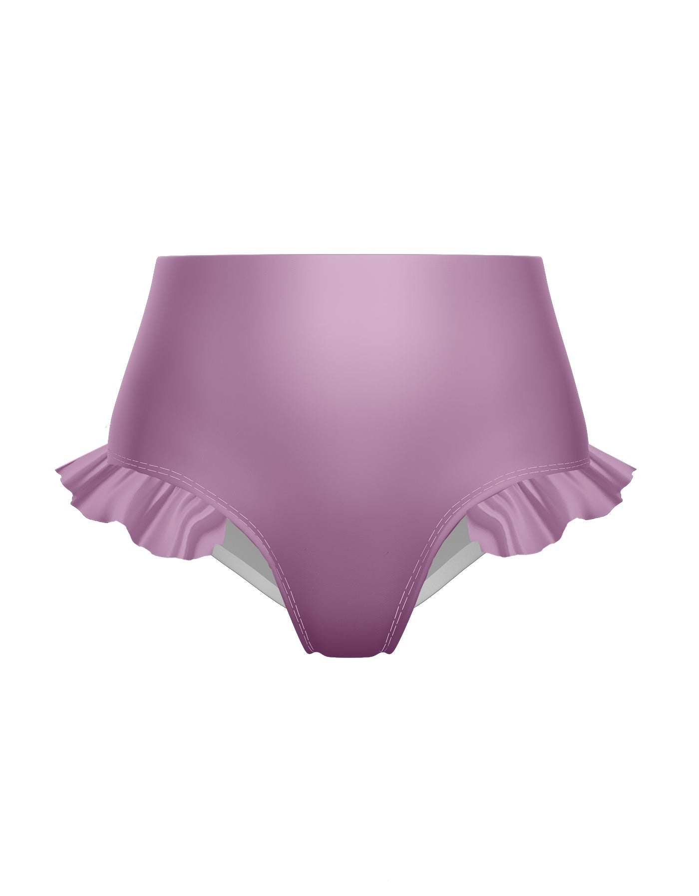Solid Lycra High Rise Panty with Ruffle