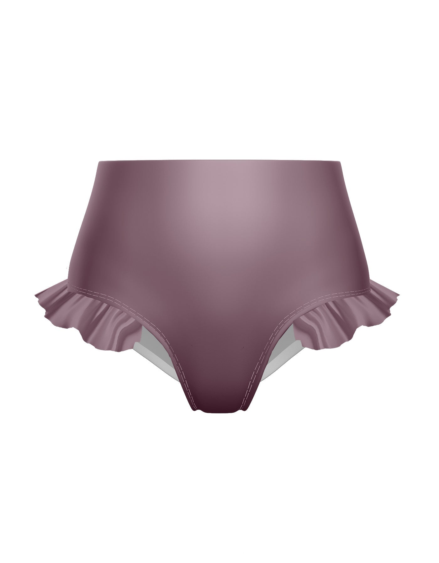 Solid Lycra High Rise Panty with Ruffle