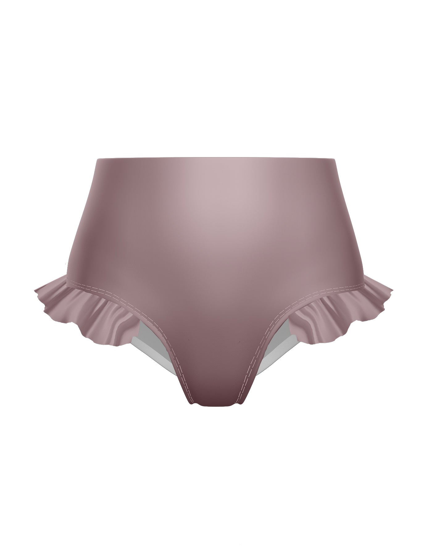 Solid Lycra High Rise Panty with Ruffle