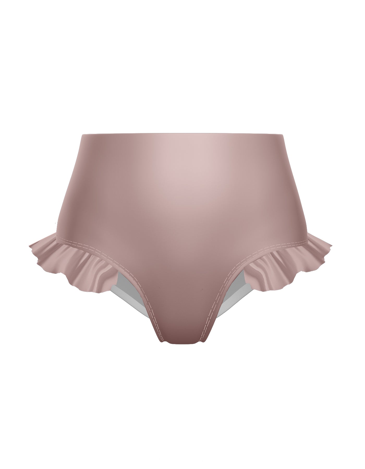 Solid Lycra High Rise Panty with Ruffle