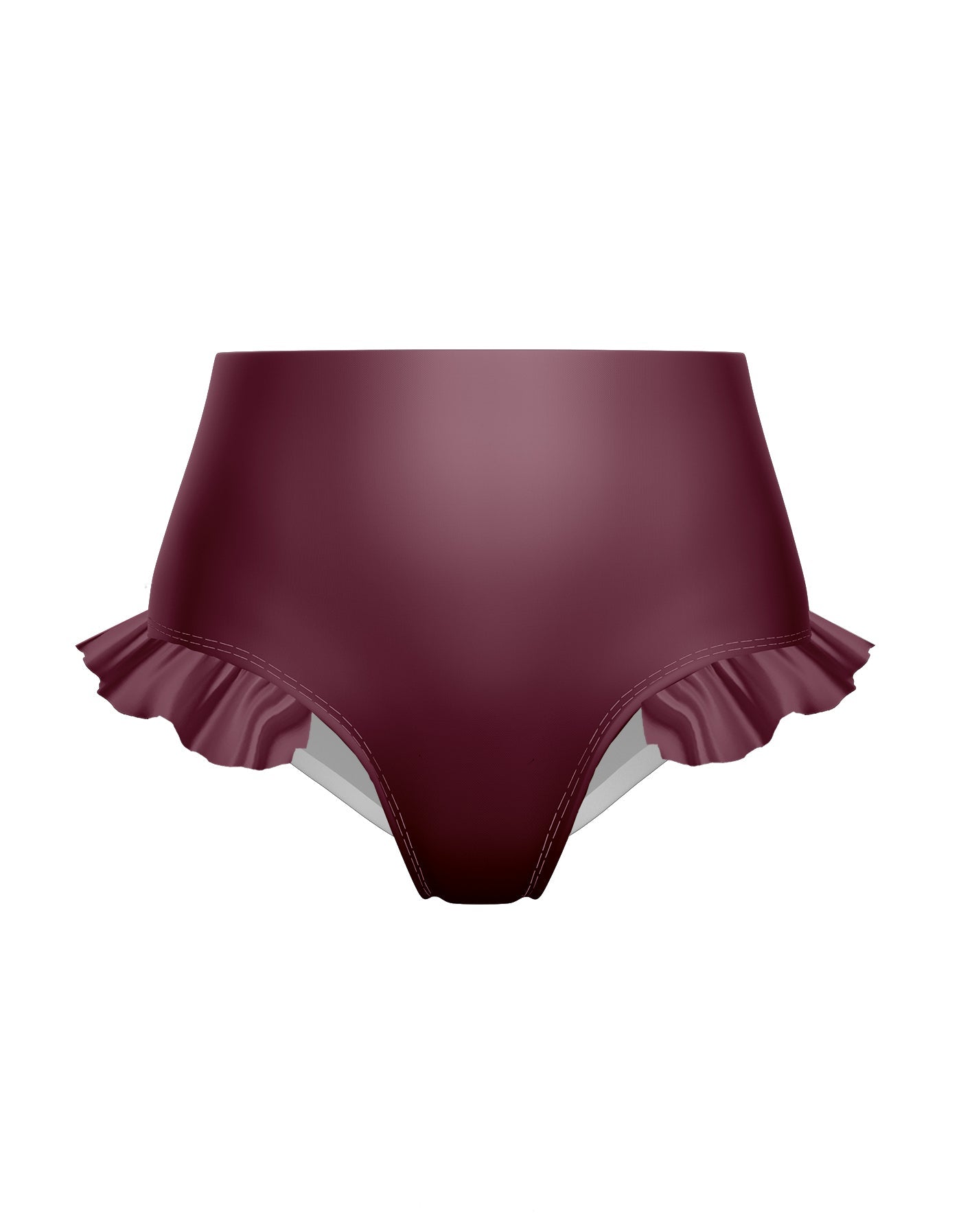 Solid Lycra High Rise Panty with Ruffle