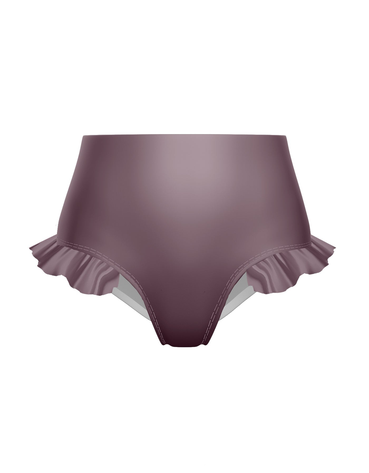 Solid Lycra High Rise Panty with Ruffle