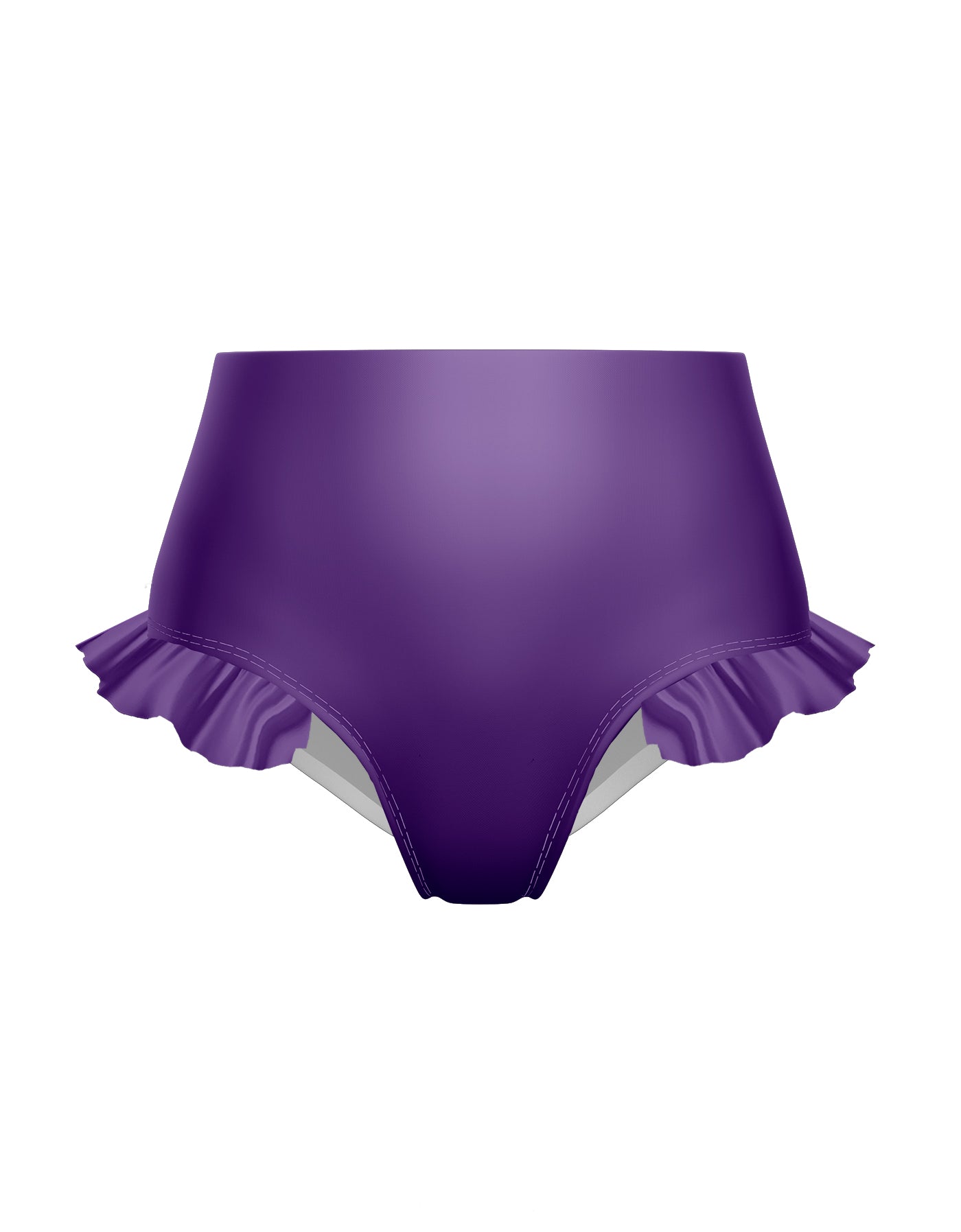 Solid Lycra High Rise Panty with Ruffle