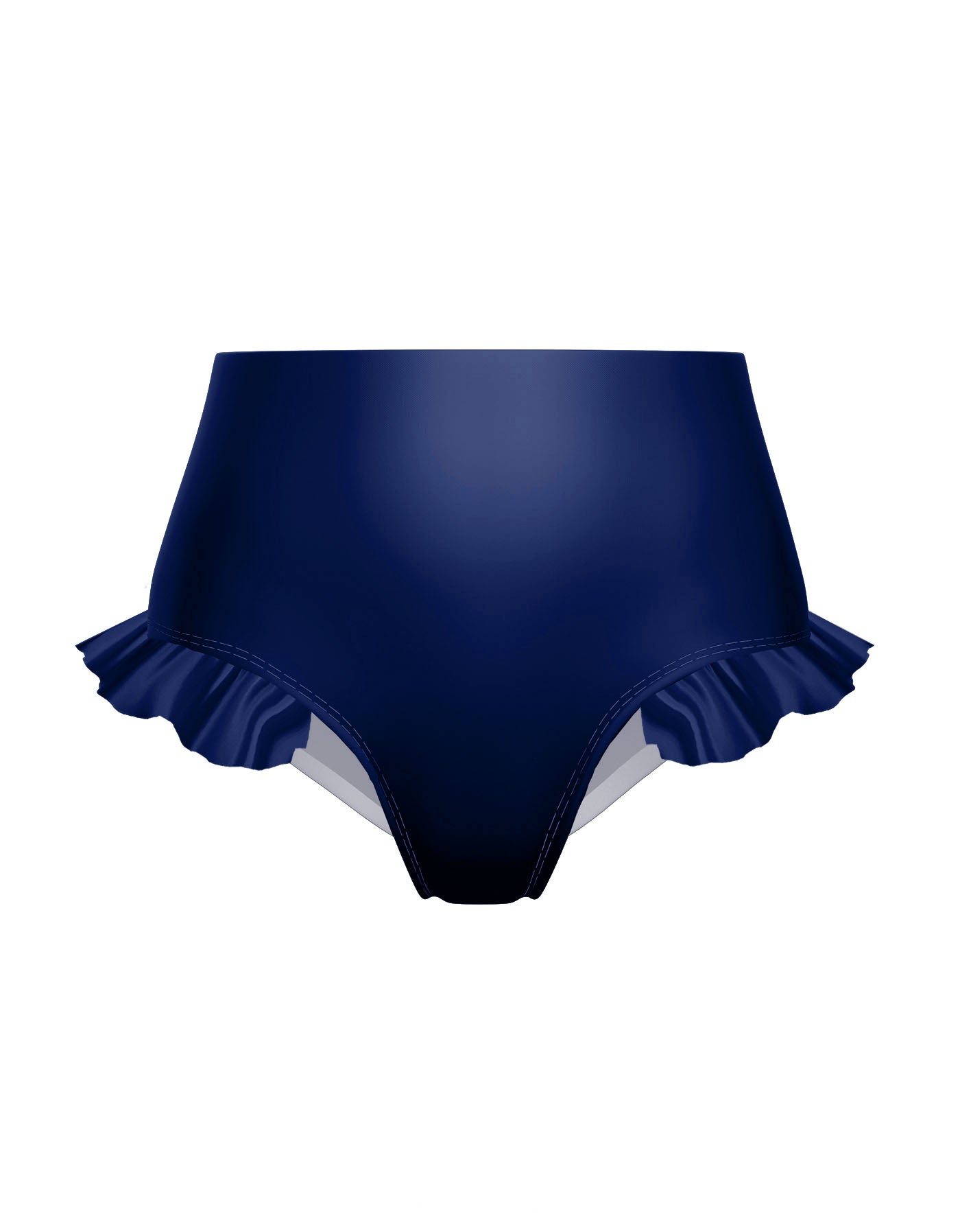 Solid Lycra High Rise Panty with Ruffle