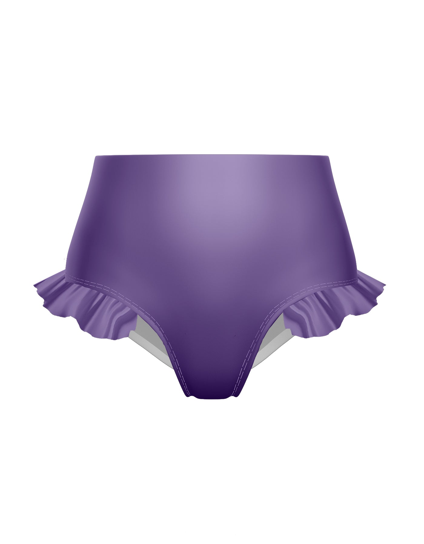 Solid Lycra High Rise Panty with Ruffle