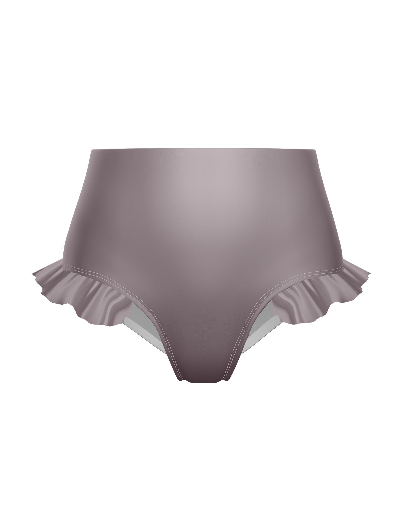 Solid Lycra High Rise Panty with Ruffle