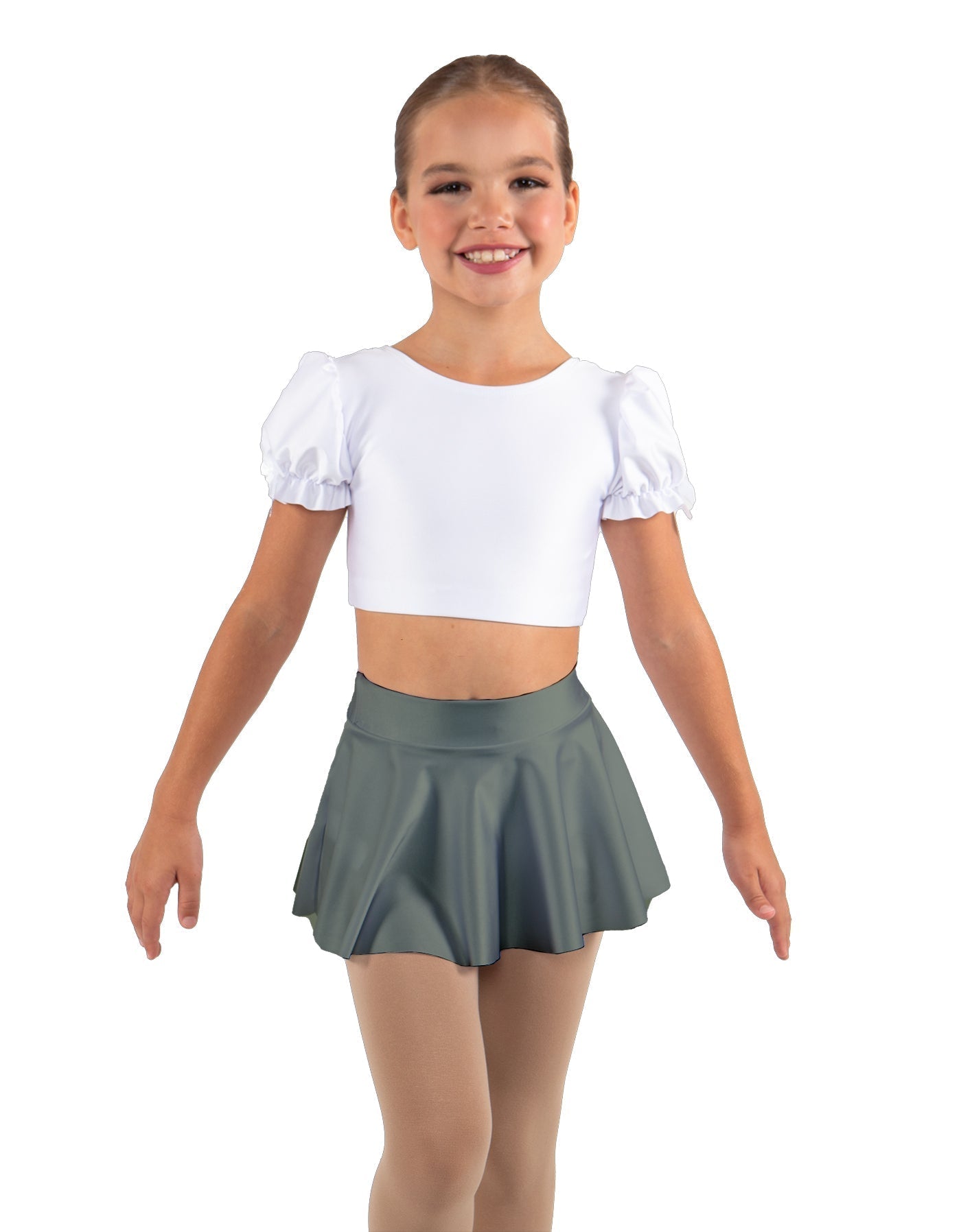 Solid Lycra Top Skirt Tall Band