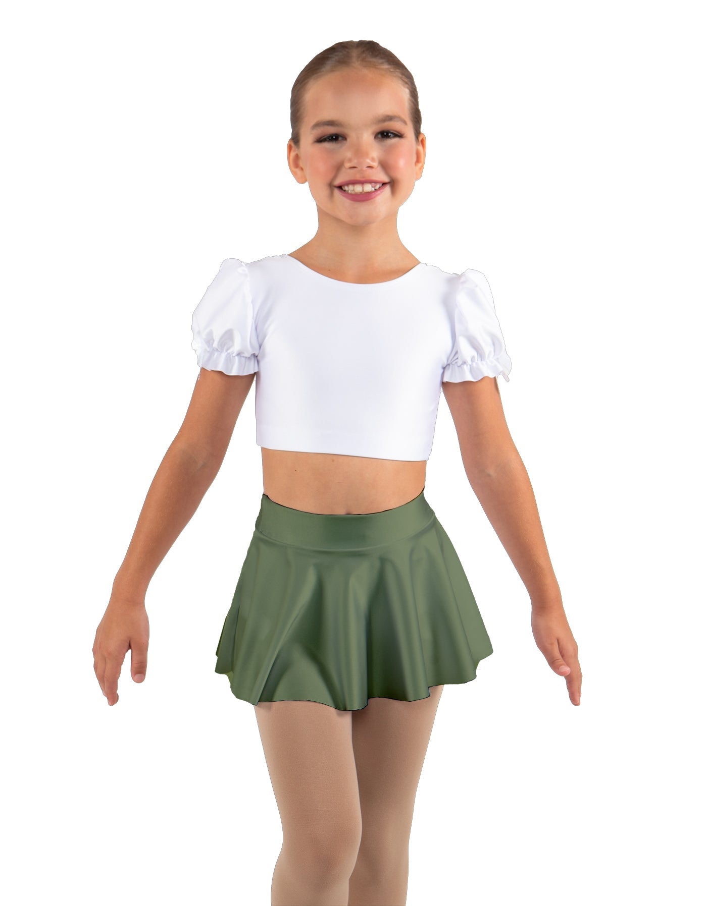 Solid Lycra Top Skirt Tall Band