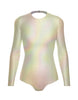 Hologram LS Leotard Triangle Back