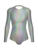 Hologram LS Leotard Triangle Back