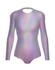 Hologram LS Leotard Triangle Back