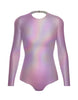 Hologram LS Leotard Triangle Back