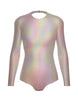 Hologram LS Leotard Triangle Back