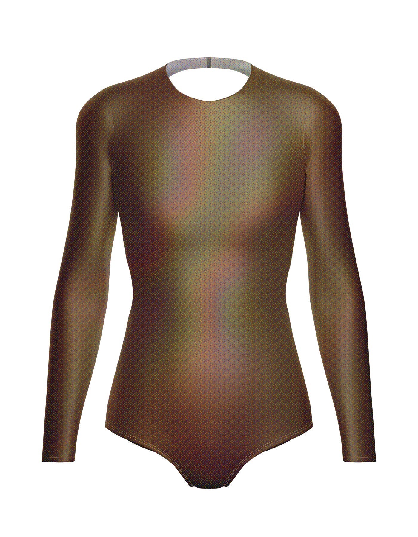 Hologram LS Leotard Triangle Back