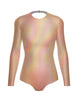 Hologram LS Leotard Triangle Back