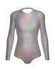 Hologram LS Leotard Triangle Back