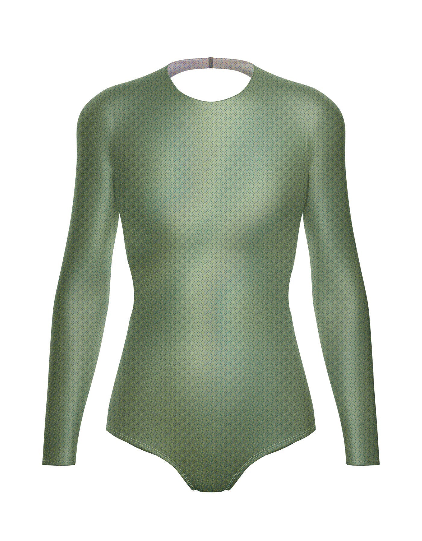 Hologram LS Leotard Triangle Back