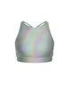 Hologram High Neck Spaghetti Strap Crop