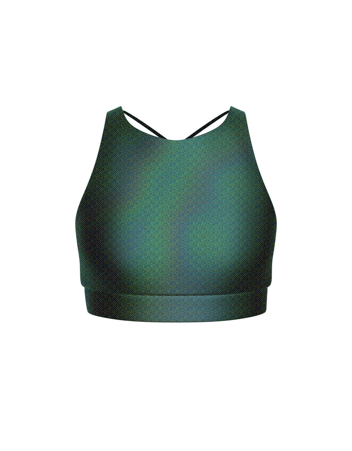 Hologram High Neck Spaghetti Strap Crop
