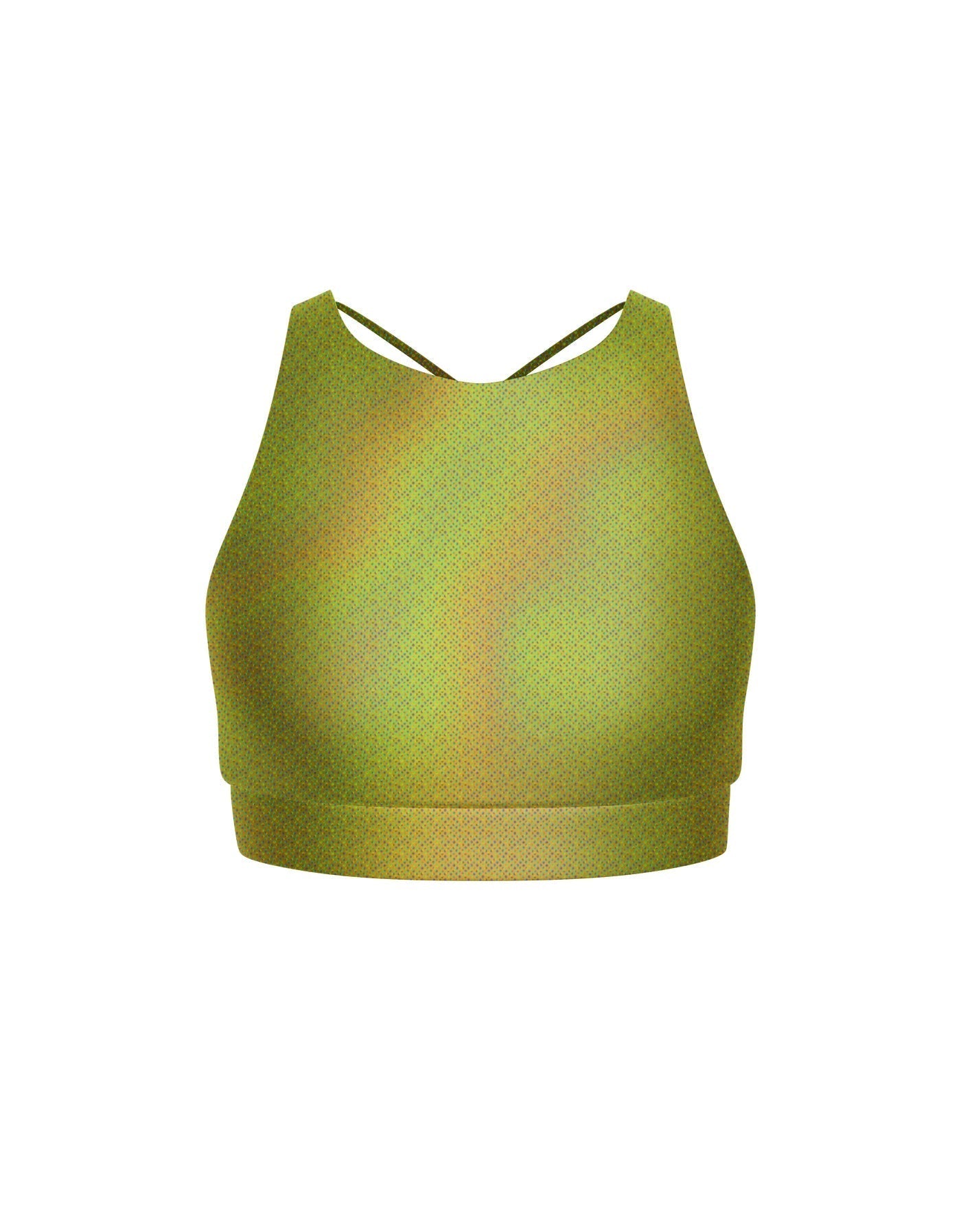 Hologram High Neck Spaghetti Strap Crop