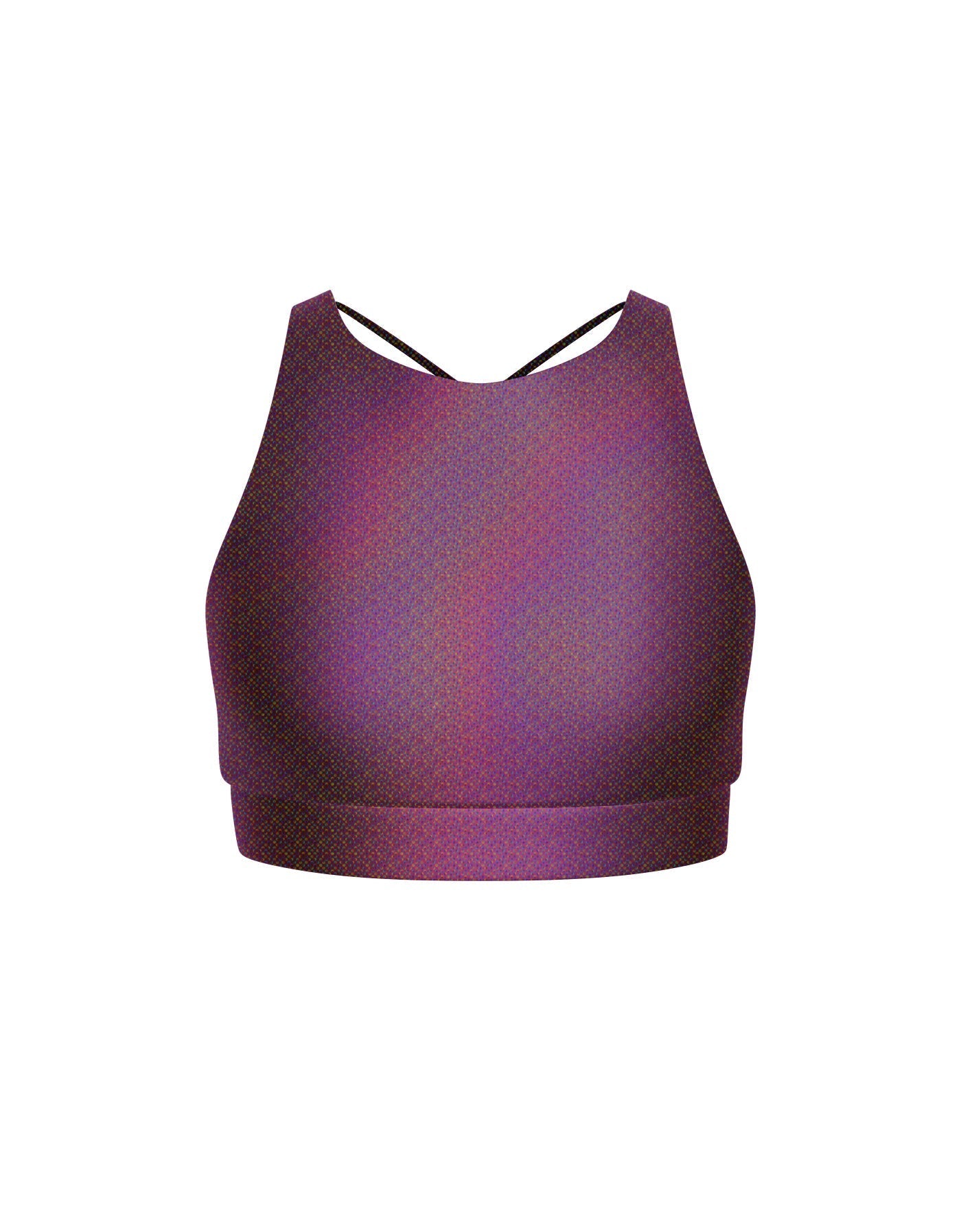 Hologram High Neck Spaghetti Strap Crop