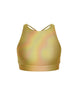 Hologram High Neck Spaghetti Strap Crop