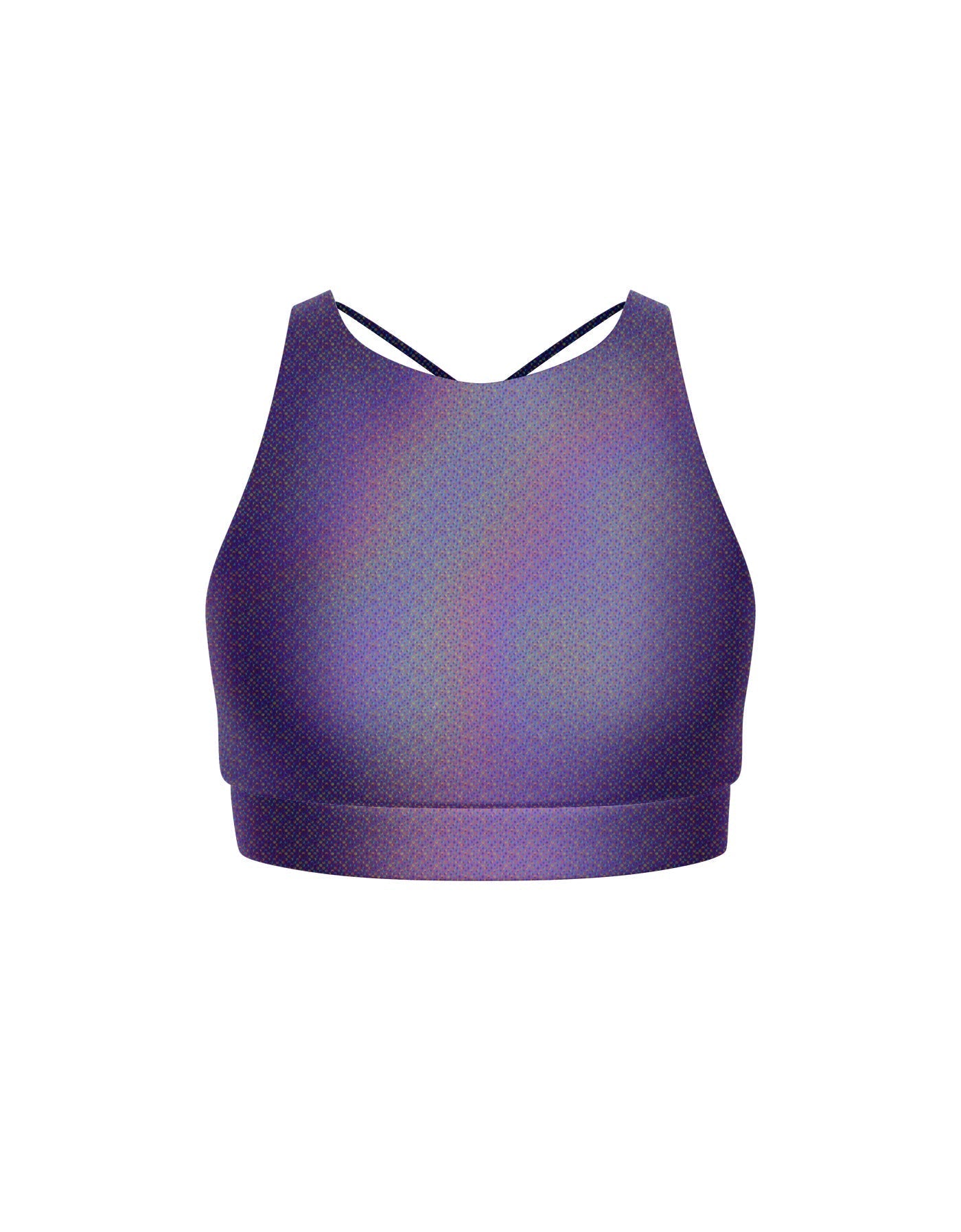 Hologram High Neck Spaghetti Strap Crop