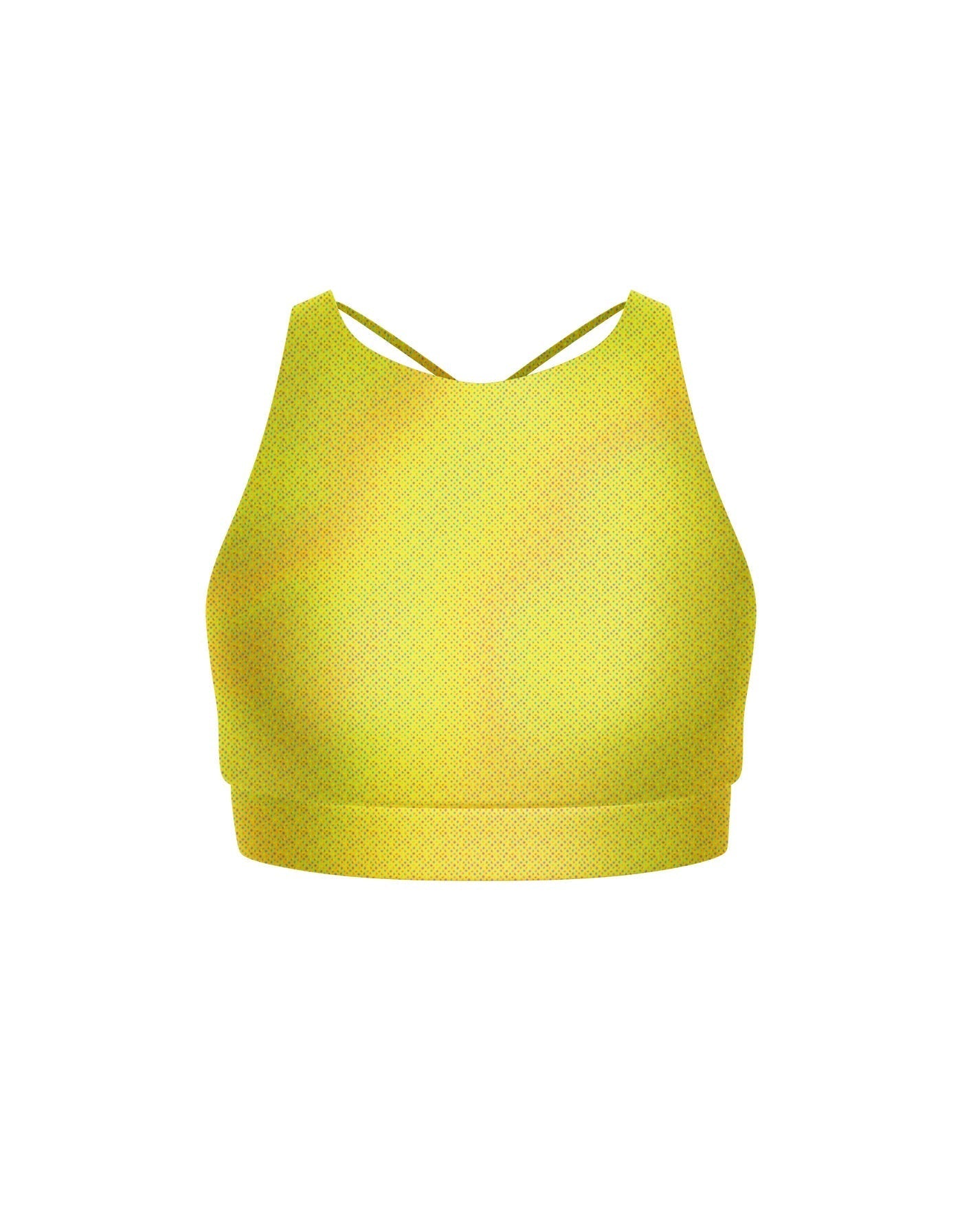 Hologram High Neck Spaghetti Strap Crop