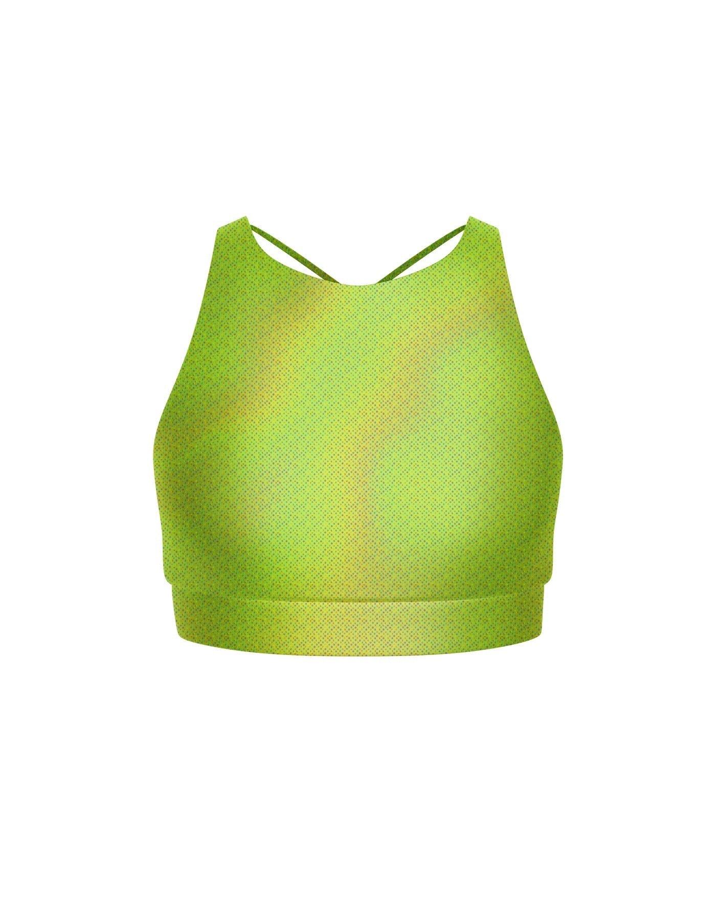 Hologram High Neck Spaghetti Strap Crop
