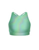 Hologram High Neck Spaghetti Strap Crop