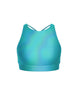Hologram High Neck Spaghetti Strap Crop