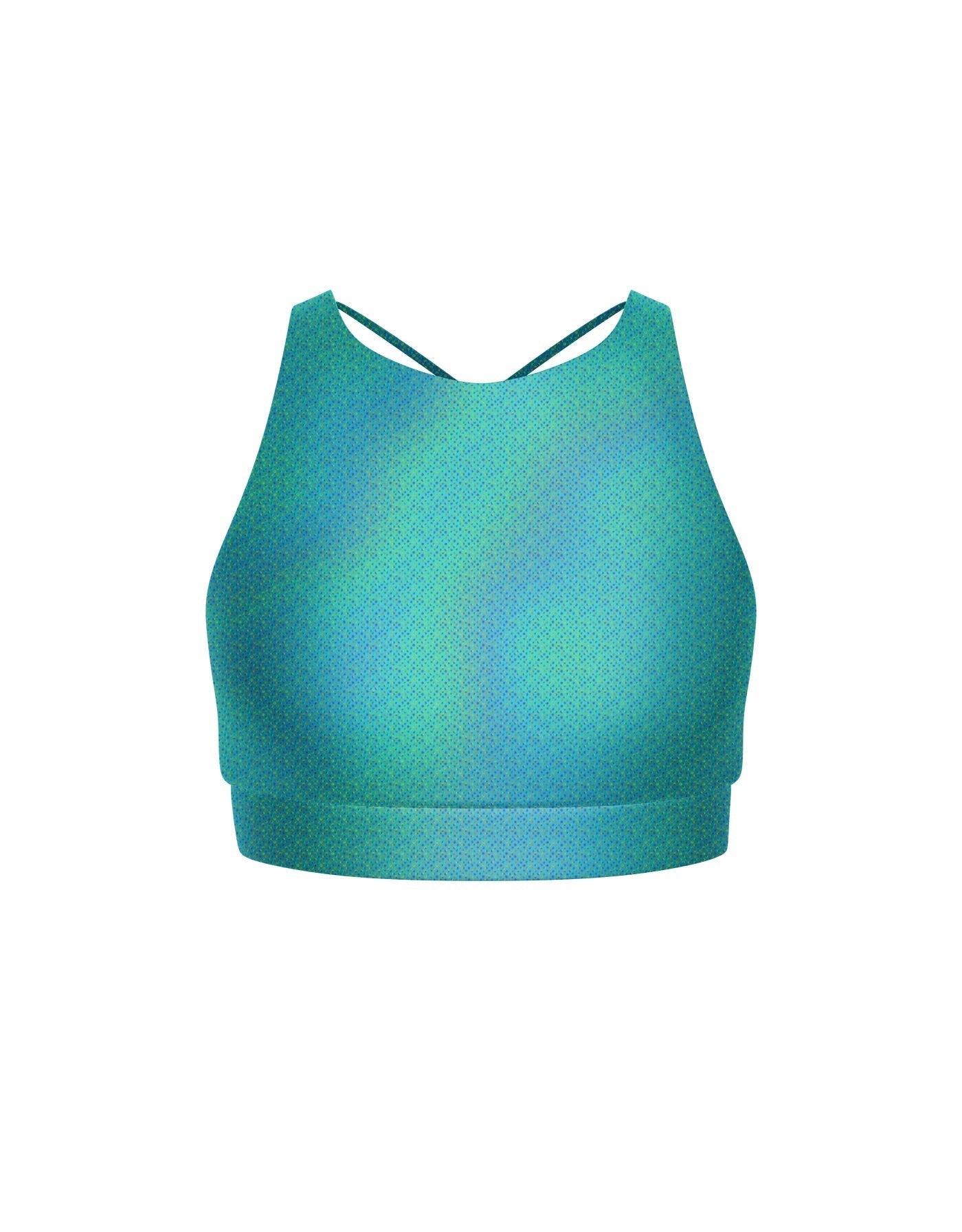 Hologram High Neck Spaghetti Strap Crop