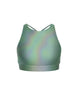 Hologram High Neck Spaghetti Strap Crop