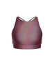 Hologram High Neck Spaghetti Strap Crop