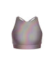 Hologram High Neck Spaghetti Strap Crop