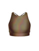 Hologram High Neck Spaghetti Strap Crop