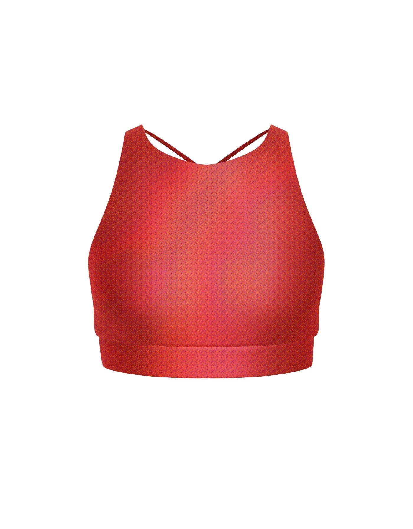 Hologram High Neck Spaghetti Strap Crop