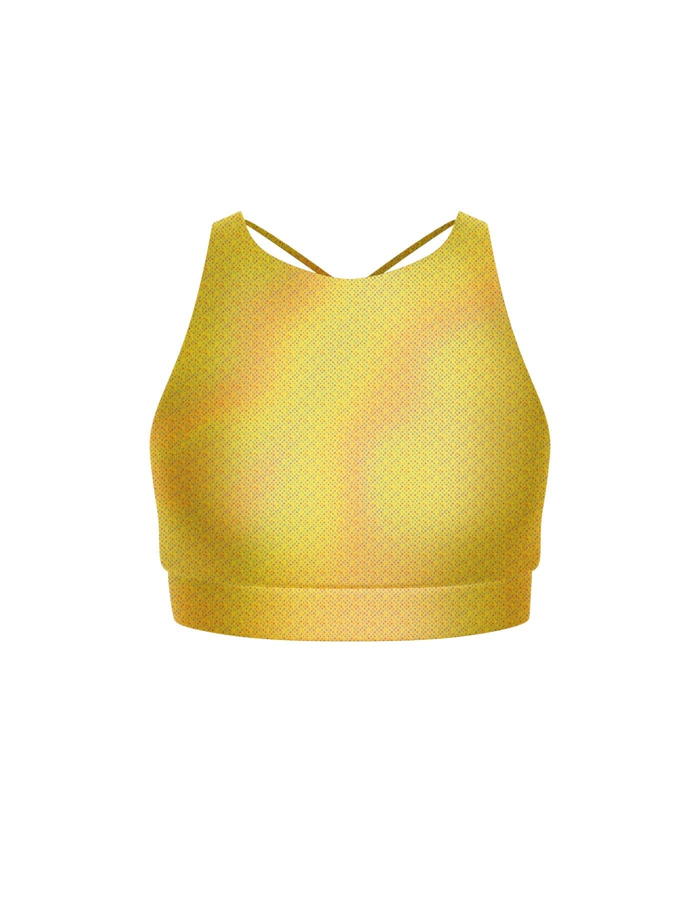 Hologram High Neck Spaghetti Strap Crop