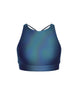 Hologram High Neck Spaghetti Strap Crop