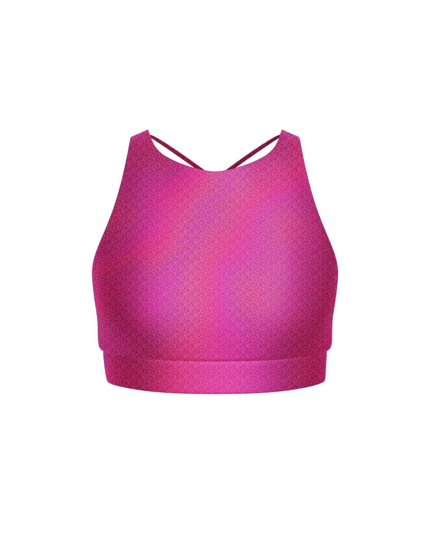 Hologram High Neck Spaghetti Strap Crop