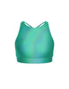 Hologram High Neck Spaghetti Strap Crop