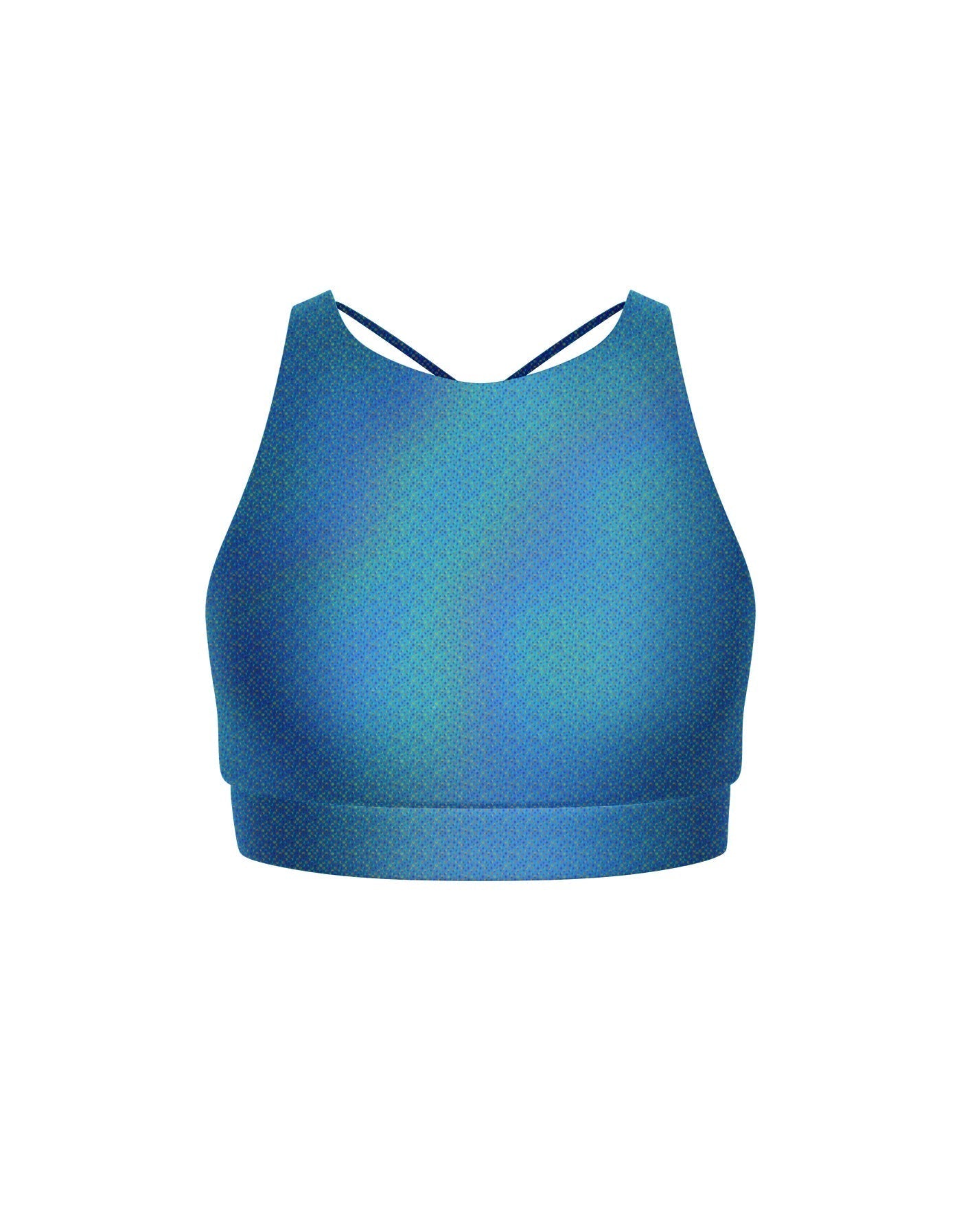 Hologram High Neck Spaghetti Strap Crop