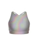 Hologram High Neck Spaghetti Strap Crop