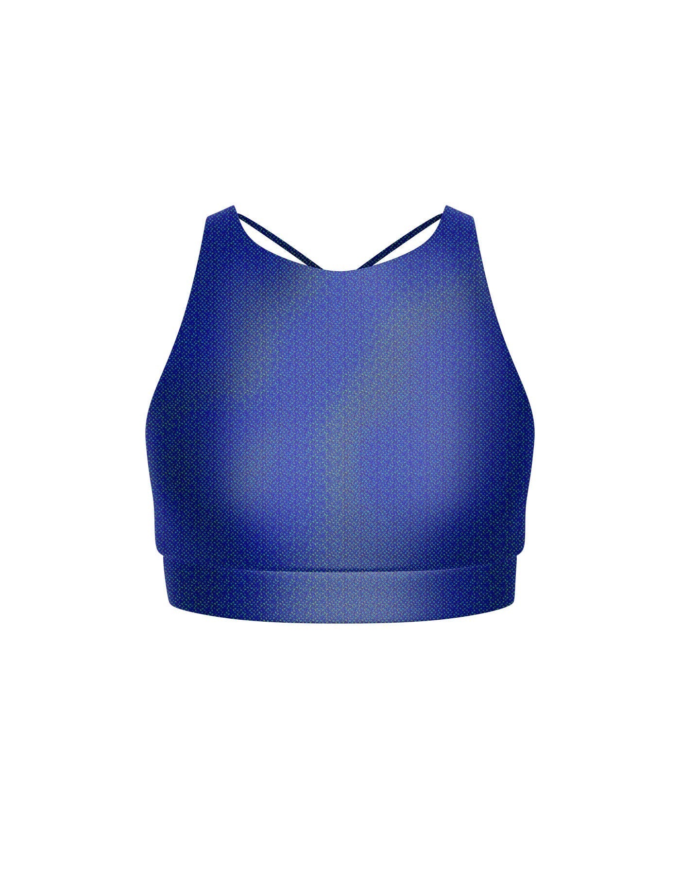 Hologram High Neck Spaghetti Strap Crop