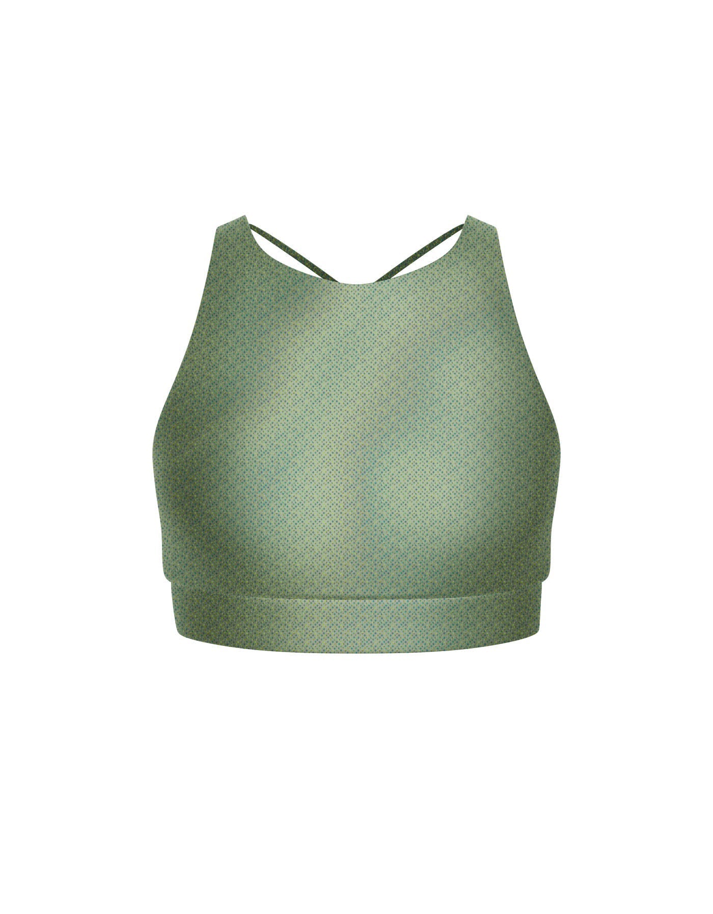 Hologram High Neck Spaghetti Strap Crop