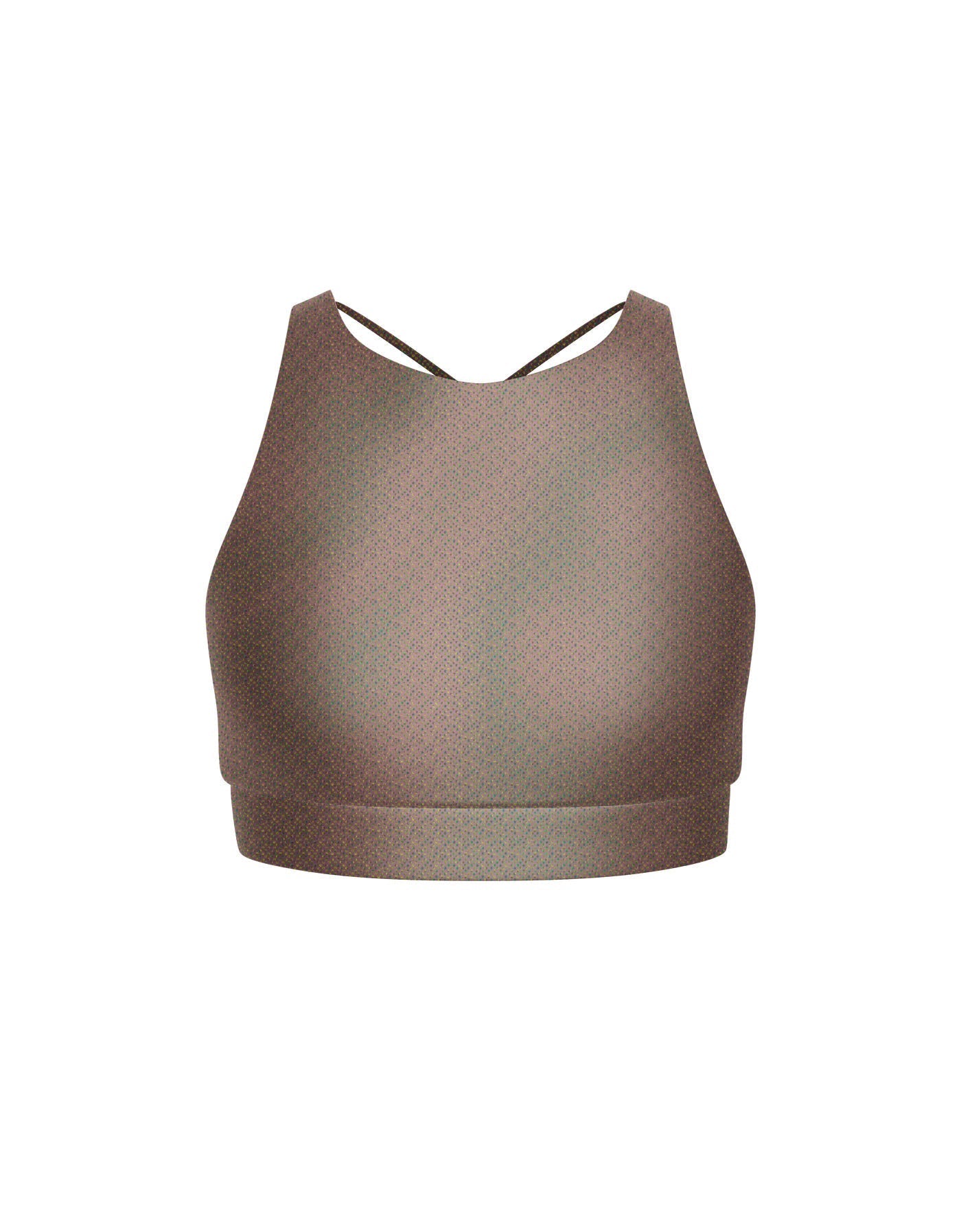 Hologram High Neck Spaghetti Strap Crop