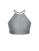 Hologram Halter Binding Crop Top