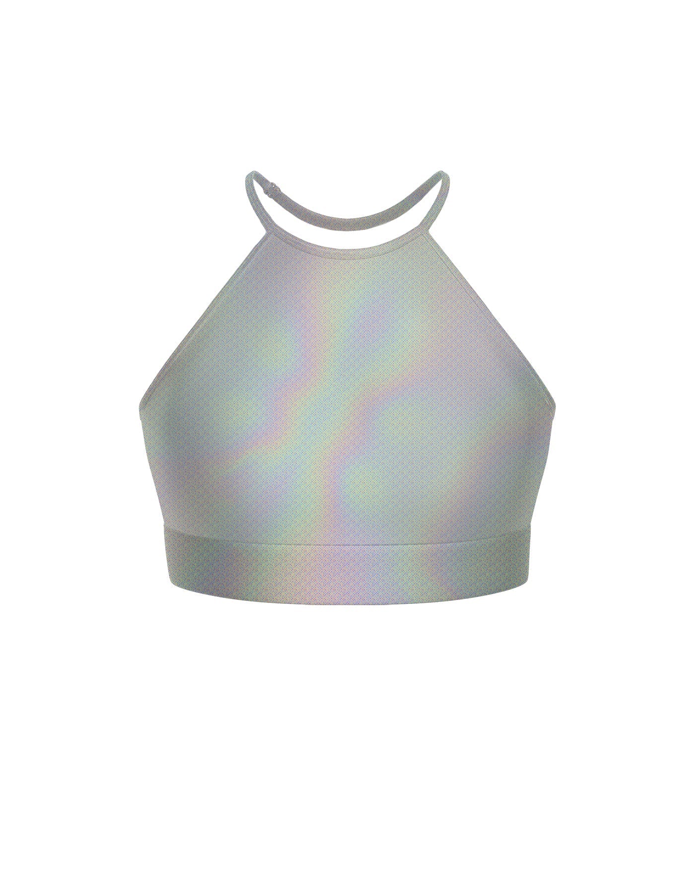Hologram Halter Binding Crop Top
