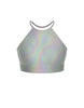 Hologram Halter Binding Crop Top