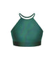 Hologram Halter Binding Crop Top